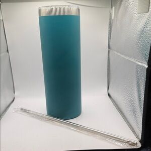 Matte Teal 20” Stainless Steel Tumbler with Lid and straw/cleaning brush